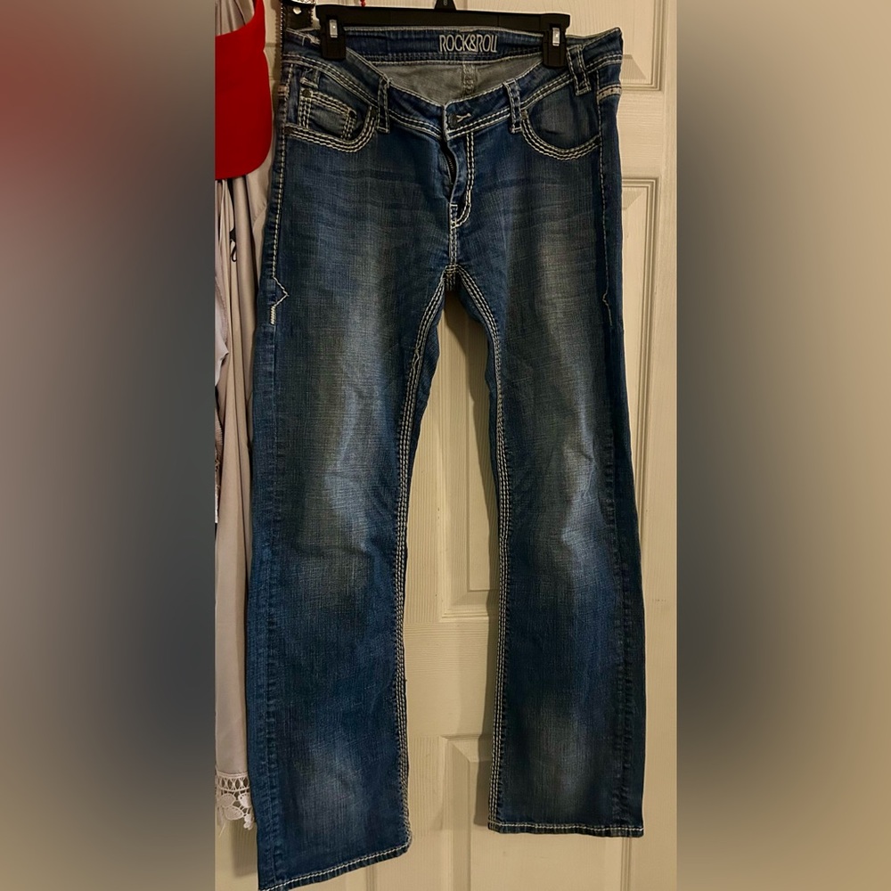 Rock&Roll Cowgirls bootcut jeans. Style Riding. Size 32x34.